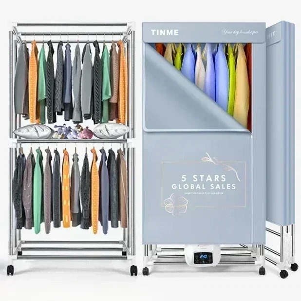 

TINME 220V dryer household small clothes dryer clothes quick-drying warm air large-capacity wardrobe clothes dryer