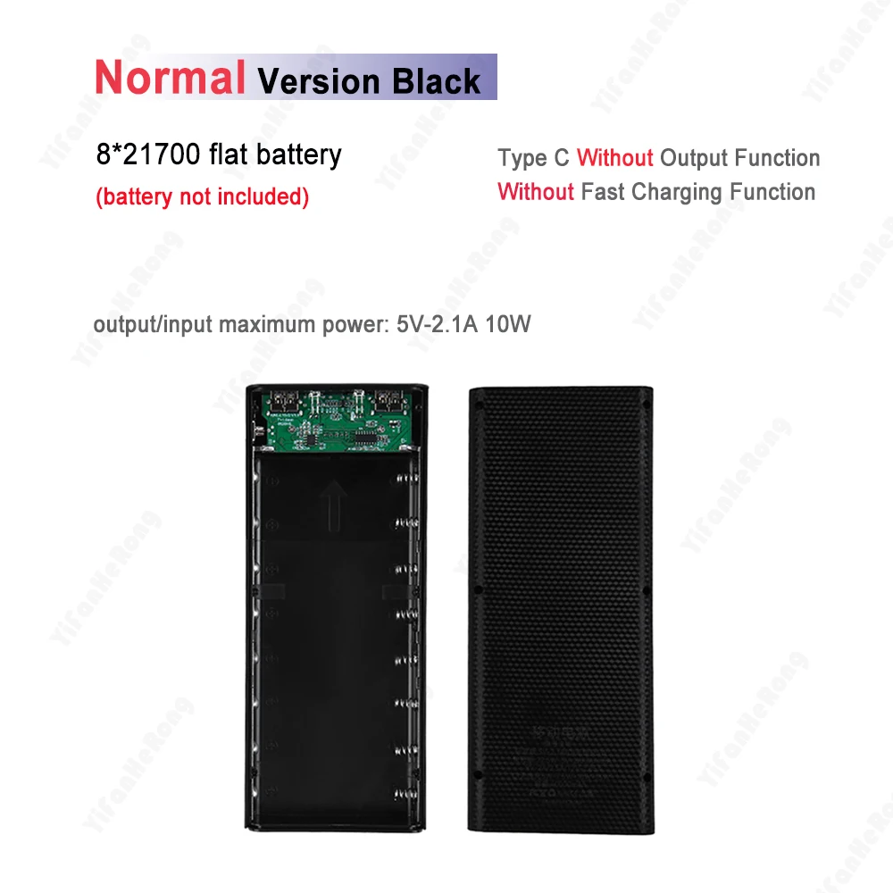 PD 22.5W USB 빠른 충전 휴대용 외부 5V DIY 8*21700 케이스 보조베터리 쉘 배터리 충전 저장 상자 손전등
