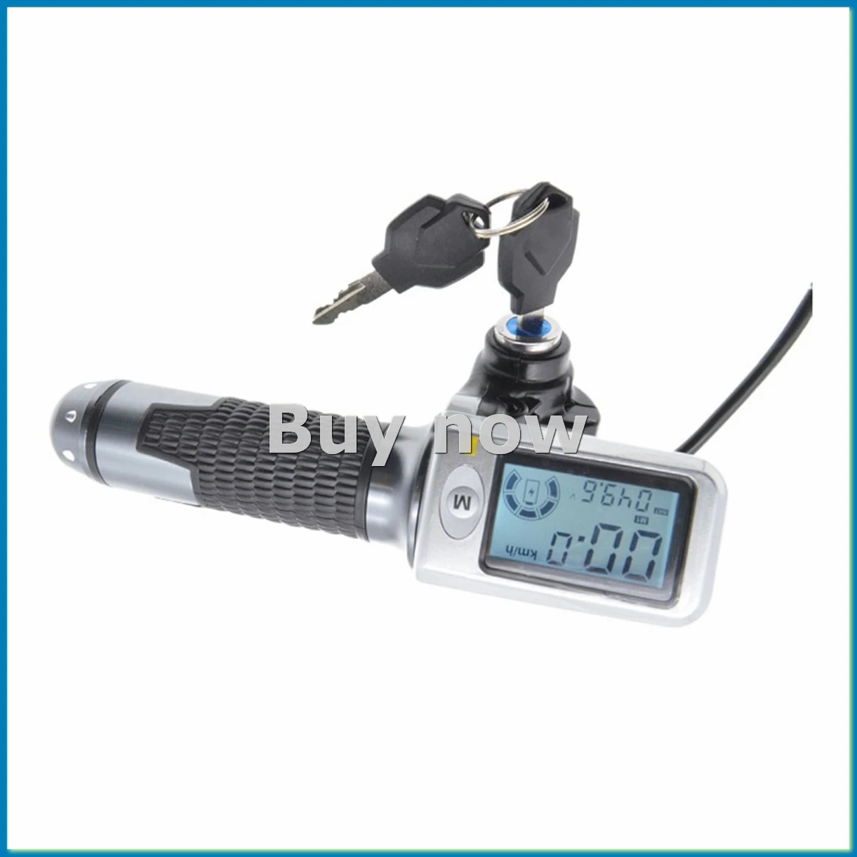 1 Pair Electric Bicycle Throttle Grip with LCD Display 36-60V Speed Control Throttle for E-Bike Scooter Accelerator-A55K