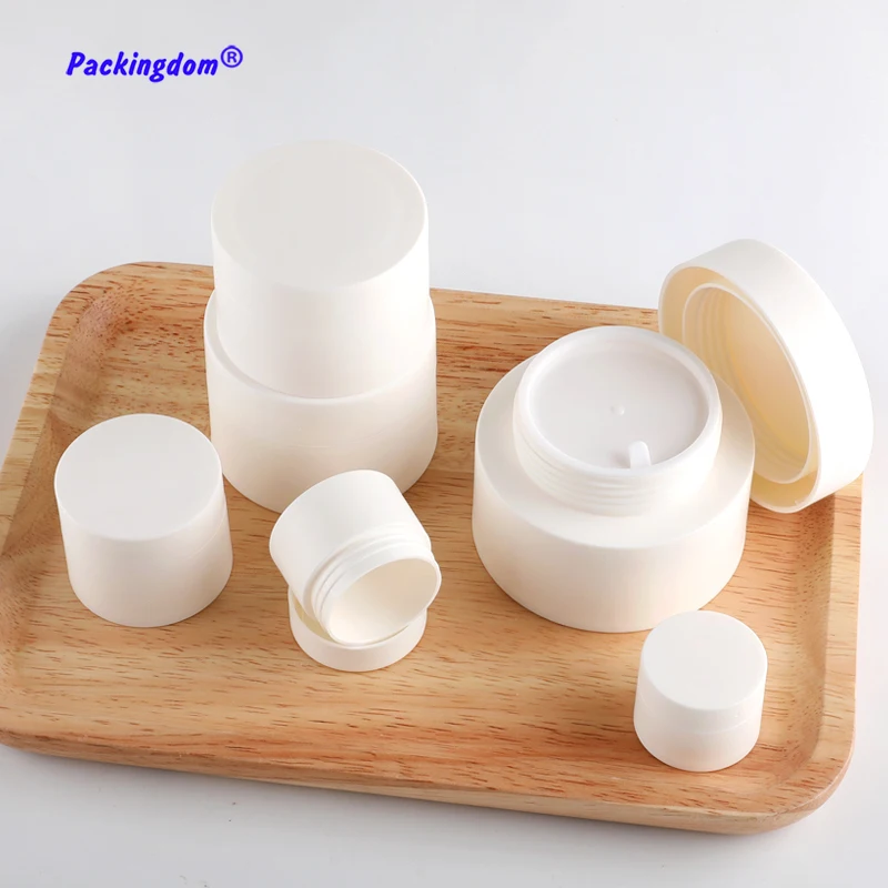 

20pcs Cream Jar Plastic Container Pot White Empty Matte Cosmetic Packaging Bottle Frosted Storage Box 3g 5g 10g 15g 30g 50g 80g