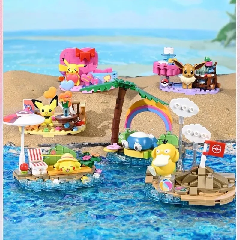 

Keeppley Pokemon Pikachu сцена дом строительный блок модель детская развивающая игрушка Покемон собранные украшения подарок на день рождения