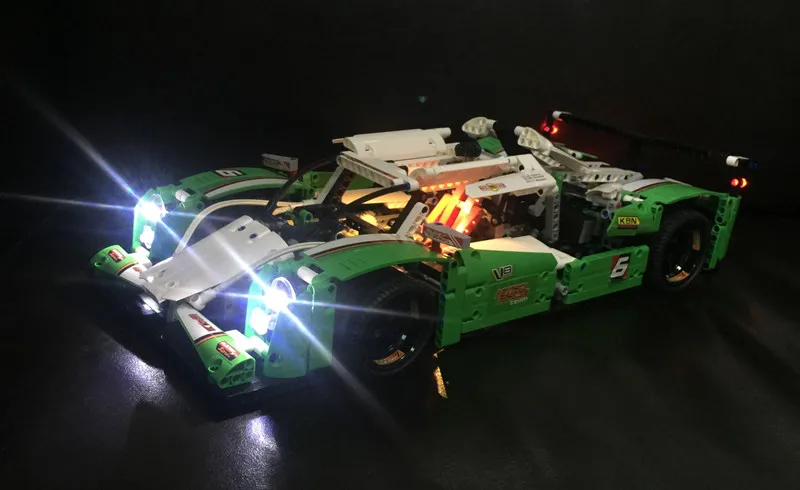 Juego de iluminación LED adecuado para LEGO Technic 24 horas de coche de carreras 42039 (no incluye bloques de construcción)