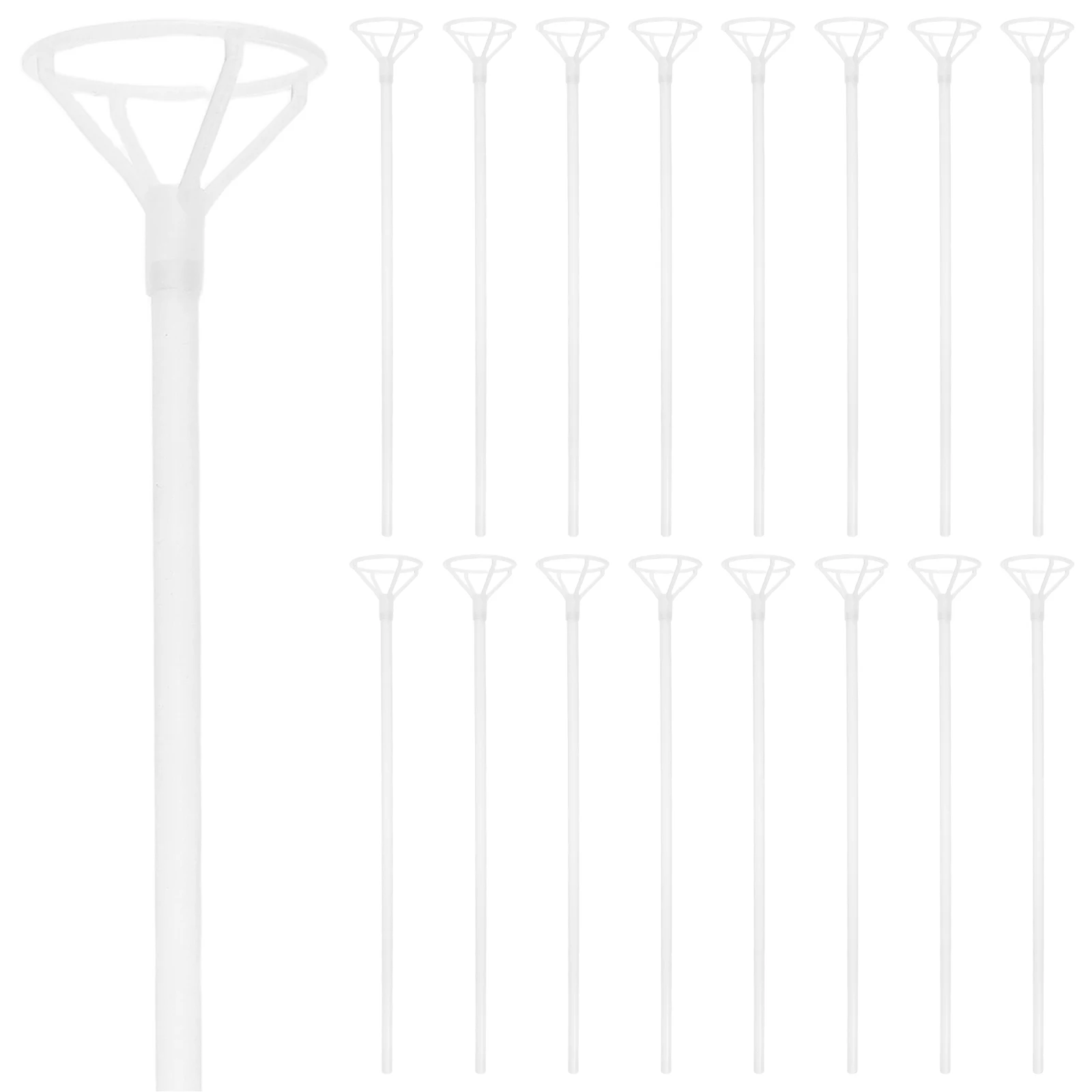 

30 Sets Balloon Holder Sticks Transparent Reinforced Rods for Birthdays Parties Events Plastic Decorations Clear Balloon Cups