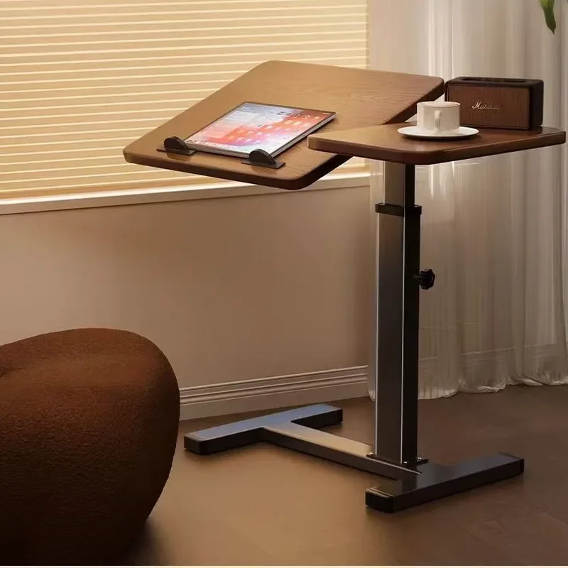 JMZ Bedside Table Movable Lifting Folding Desk for Students and Adults Adjustable Height Narrow Space Small Computer Laptop