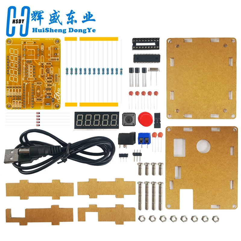 High Precision Crystal Oscillator Measuring Circuit 1Hz-50MHz Digital Frequency Meter Design DIY Welding Kit