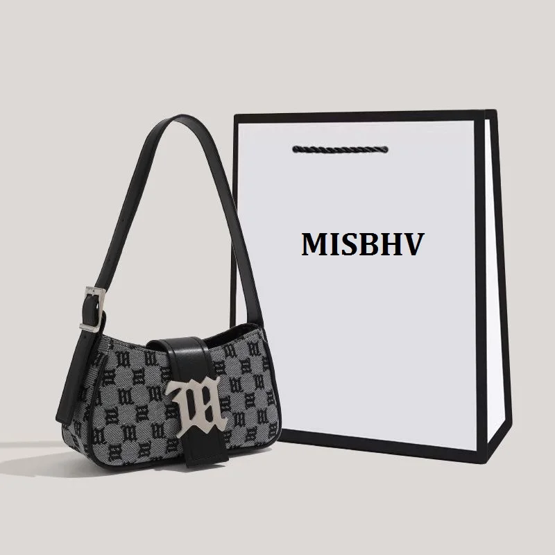 MISBHV-Sac à Main de Luxe en Cuir PU pour Femme, Fourre-Tout de Grande Capacité, Décontracté, Sous les Bras, Nouvelle Collection 2024