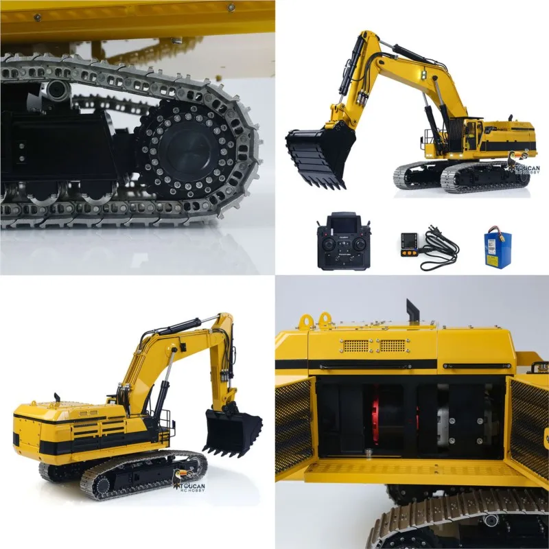 395F RC حفار 1/12 55 كجم! جهاز تحكم عن بعد معدني حفارة هيدروليكية مجنزرة 2830 محرك بدون فرشاة نظام مضخة مزدوج راديو Flysky #3