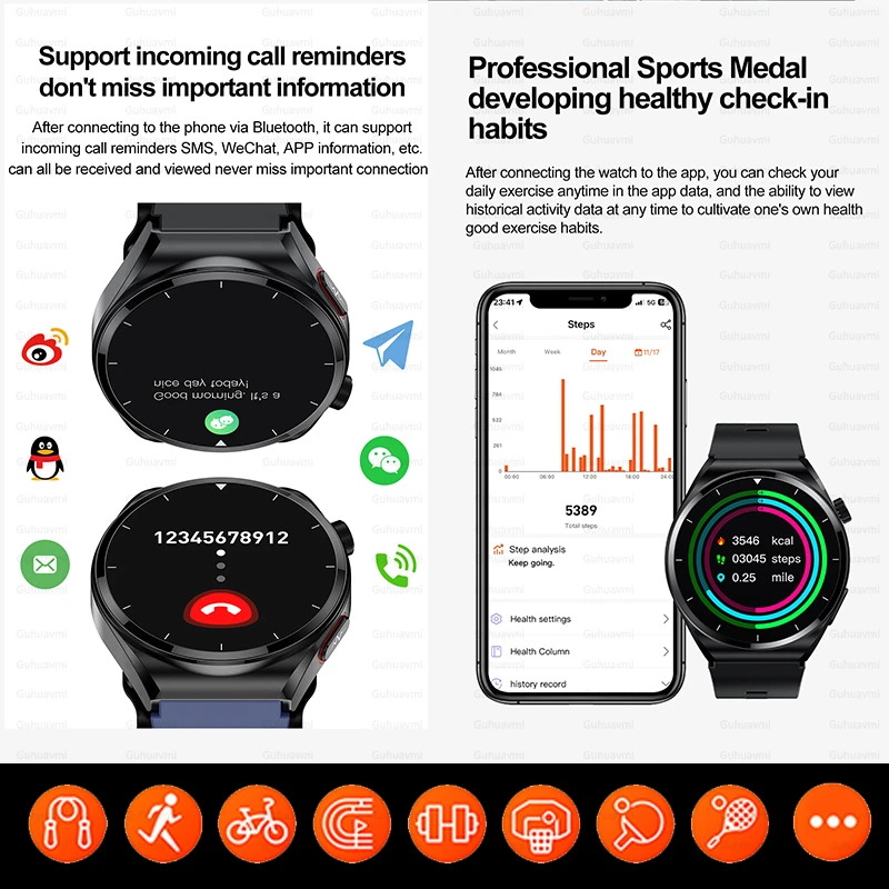 Für xiaomi ios Präzision Blutdruck Herzfrequenz Gesundheit Smartwatch Luftpumpe Airbag Männer Frauen Blutzucker Lipid EKG ppg Uhr