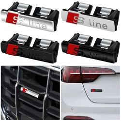 Car SLINE Front Grille Badge Body Trunk Decoration Sticker Auto Emblem Accessories for Audi A3 A4 B7 B6 8V B8 8P A6 C7 A5 Q5 Q3