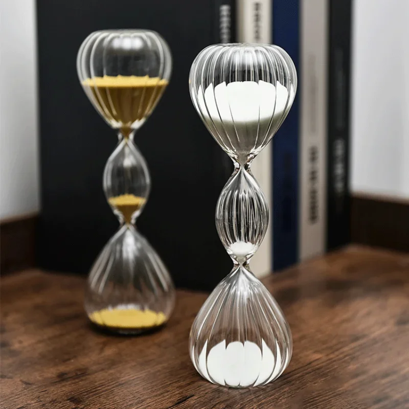 Creative Glass Three-layer Striped Hourglass sand Timer Personalized Nordic Home Decor Ornaments