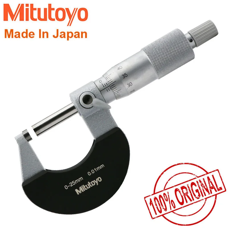 Mitutoyo Original Outside Micrometers,Heat-insulated frame,102-301 0-25mm,102-302 25-50mm,graduation 0.01mm