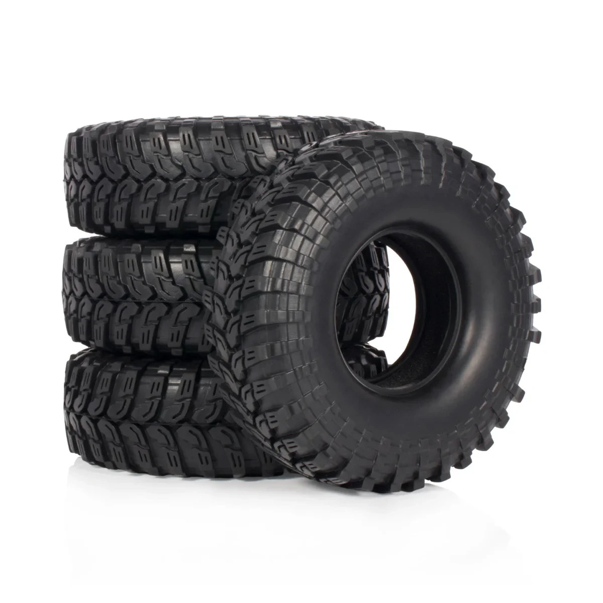 1.9 Inch Rubber Tires 115*40mm with Insert Foam for Beadlock Wheels Rim 1/10 RC Crawler Chassis SCX10 TRX4 Capra TF2 HB ZP1005