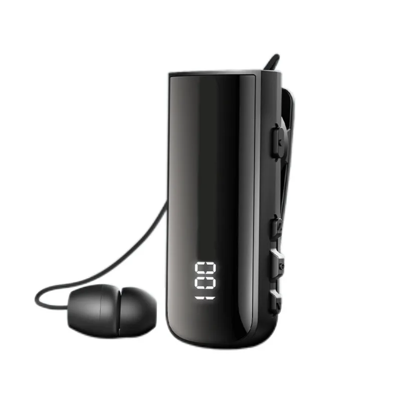 

IPX7 Waterproof Wireless Noise Cancelling Earphone Digital Display Battery Retractable Headset Lotus Wire