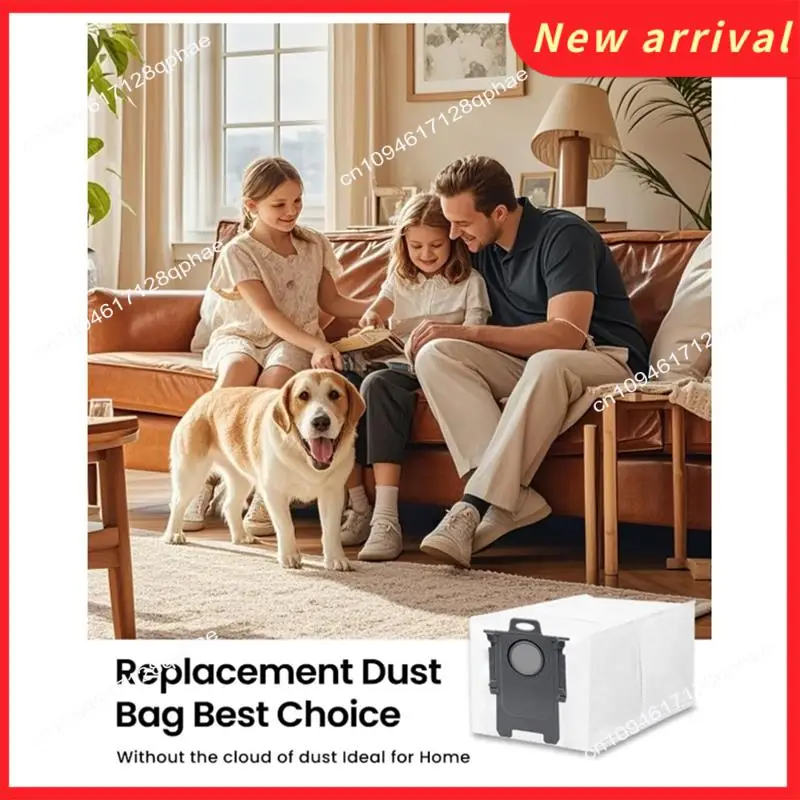 N89R 12 قطعة 3.2L كيس غبار كبير للاستعمال مرة واحدة لمكنسة Dreame X40 Ultra/X30 Ultra/L40 Ultra/L10s Pro Ultra/L10s Ultra Gen2