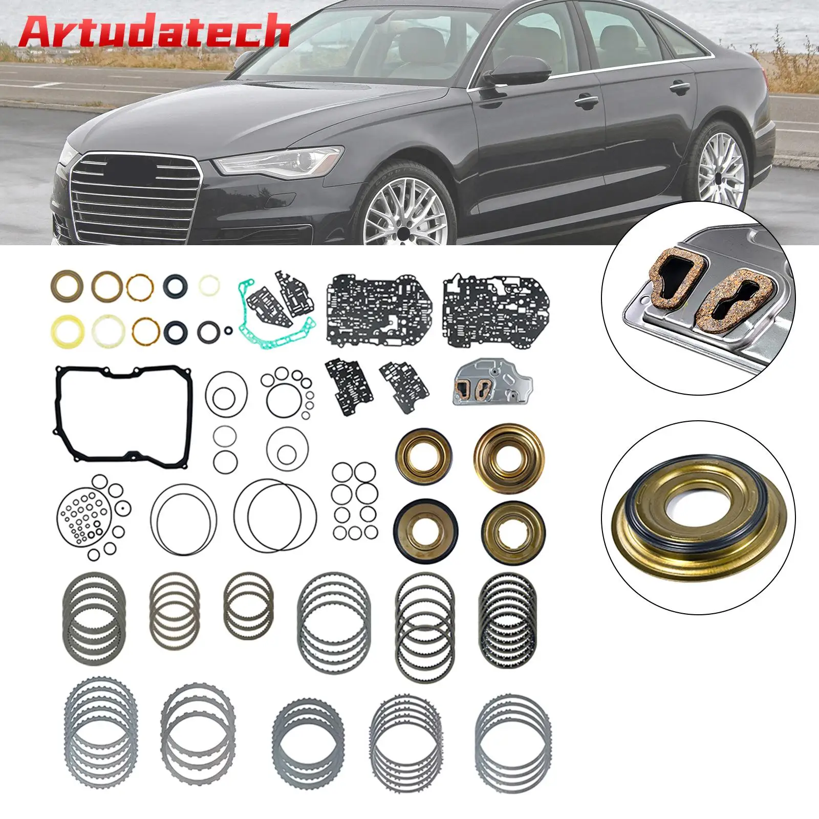 Artudatech 09G Transmissions Master Rebuild Kit Gasket Clutch Set For VW Audi 6 AT TF60SN Car Accessories