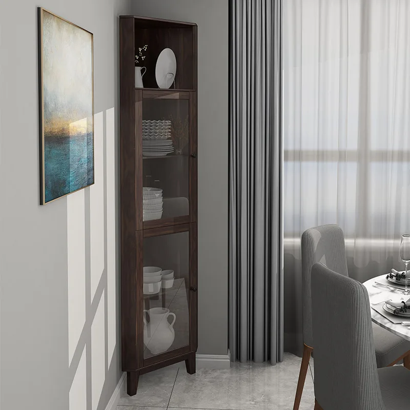 Shelf Living Room Dining Side Cabinet Bedroom Storage Bookcase Simple Triangular Cabinet Multifunctional