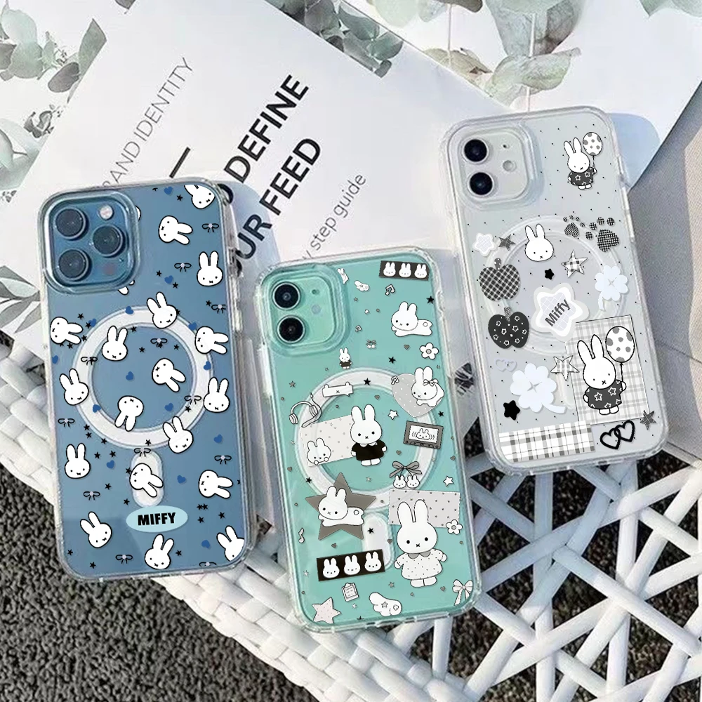 Магнитный чехол White Rabbit M-Miffany для Samsung Galaxy S26 S25 S24 S23 S22 S21 Ultra Plus 5G S20 FE с поддержкой MagSafe