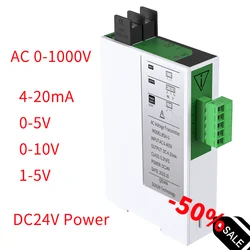 Przetwornik napięcia AC 0-1000v 0-500v 0-220v 0-24v czujnik napięcia 4-20mA 0-10V 0-5V 1-5V RS485 AC przetwornik napięcia