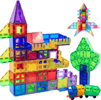 Tamanho grande designer magnético blocos de construção acessórios educativos construtor brinquedos para crianças jogo meninas conjunto presente