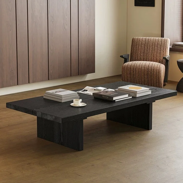 

xc-Luxury High-quality Living Room Furniture Solid Wooden Coffee Table Wood Tea Table Black Color Coffee Table*