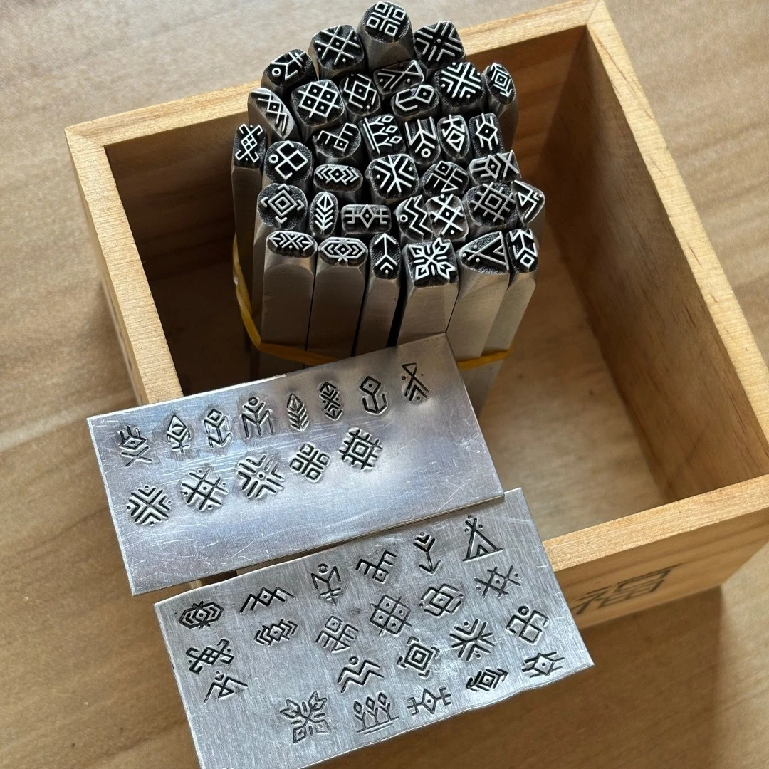 NO.1-NO.18 Vintage Symbol Logo Metal Stamps Jewelry Marking Punch Steel Stamper Leather Silver Gold Pattern Pressing Craft - view 6
