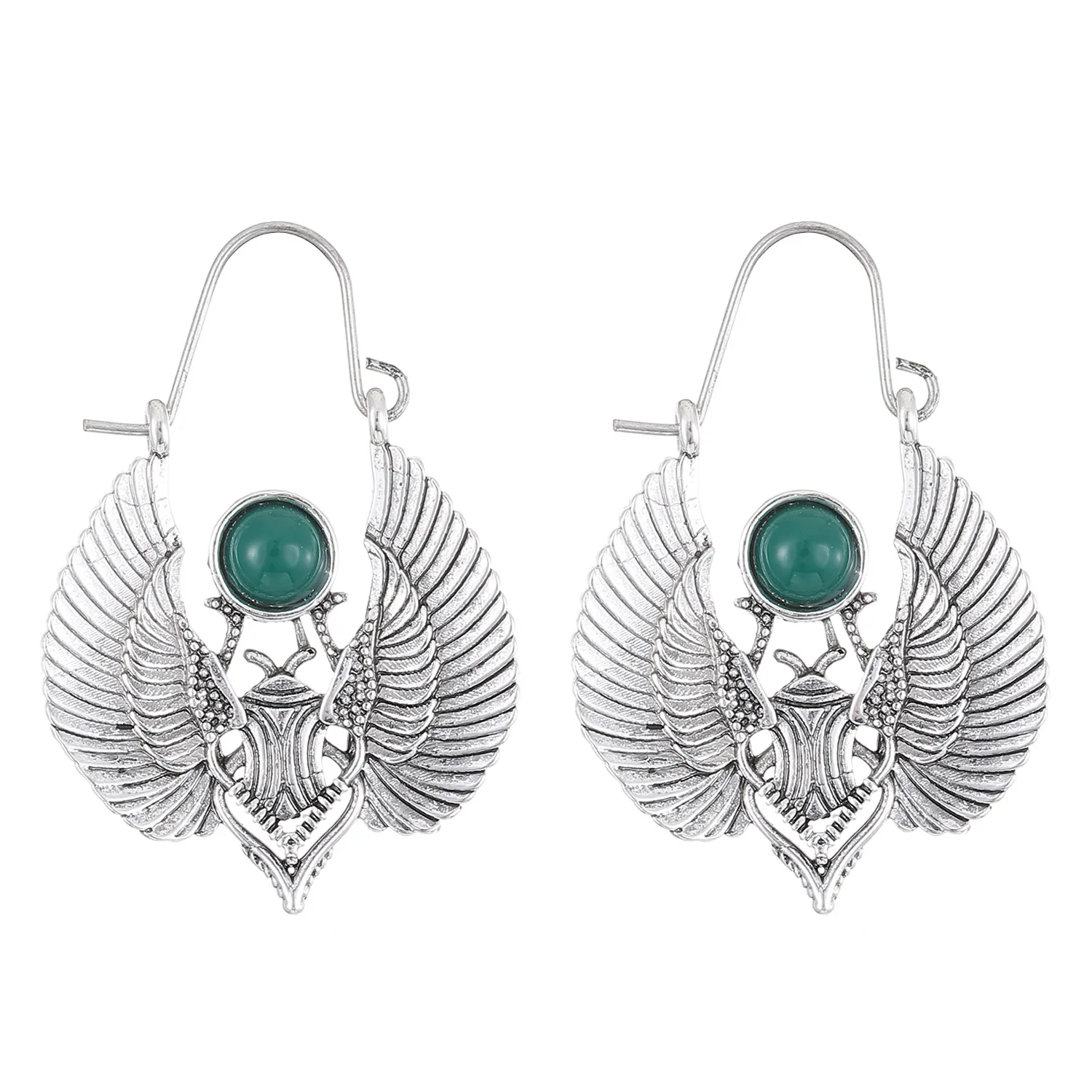 1Pair Retro Egyptian Style Sacred Wings Moth Earrings for Women Men Gypsy Tribe Women's Earrings DIY Jewelry Party Gifts 2024