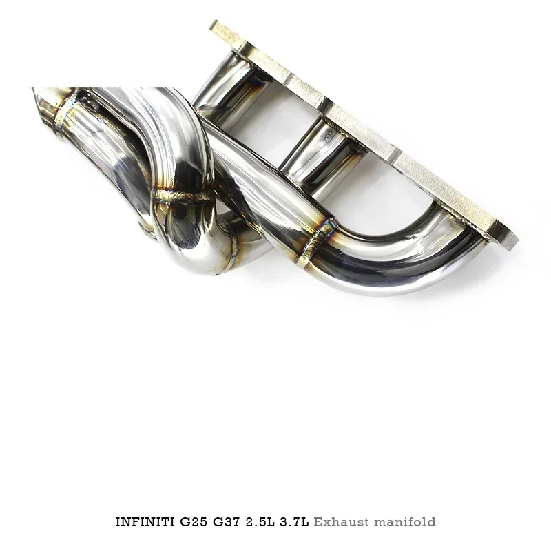 القسم الأول من مشعب الموز INFINITI G25 G37 2.5L 3.7L 2010 رأس عادم فولاذي عالي الجودة للسباق