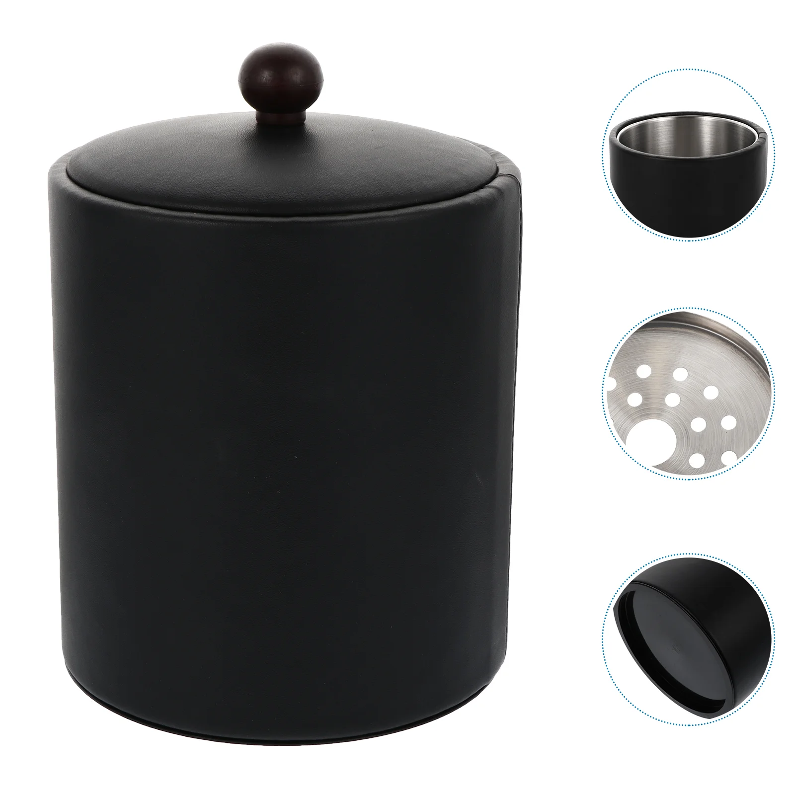 

Big Ice Cube Molds Stainless Steel Bucket Storage Beverage Cubes Cooling Black Beer