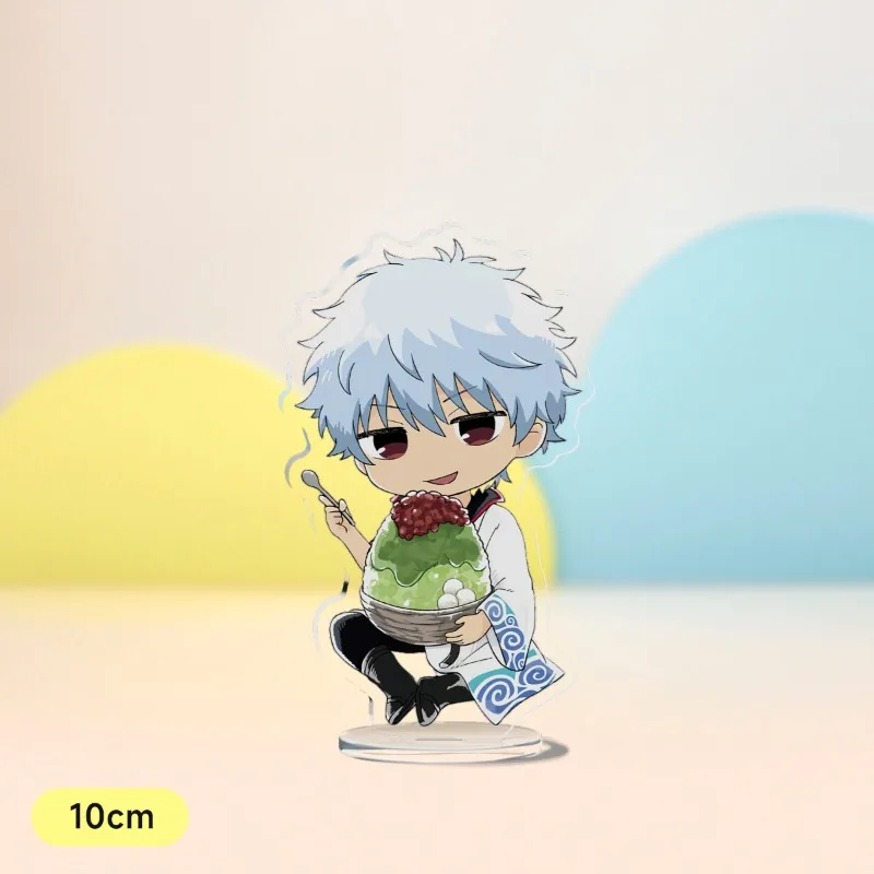 Gintama Sketchu Water Ice Plate Desk Decor Sakata Gintoki Standing Kagura Collection Ornament Shimura Shinpachi Acrylic Doll