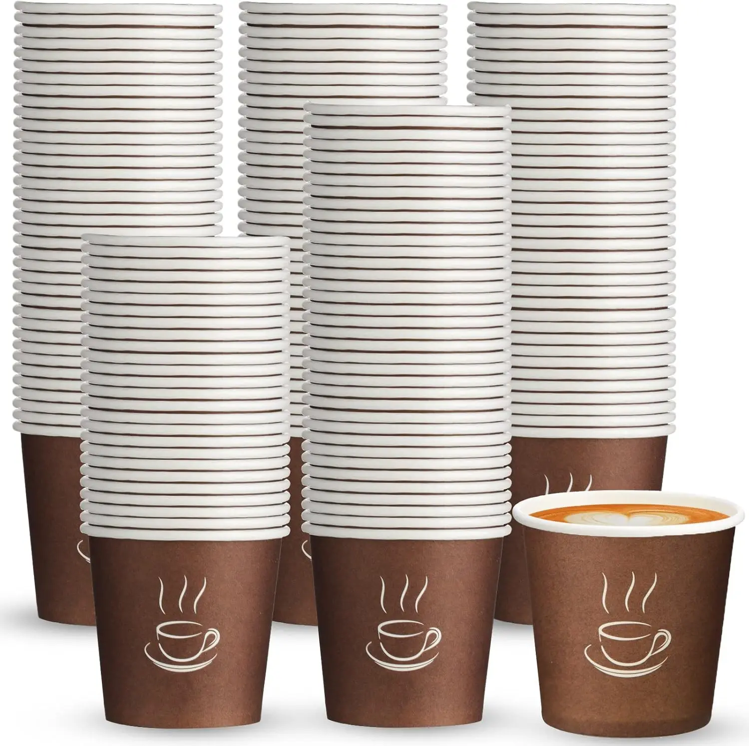 

1000 Pcs Small Coffee Cups Paper Espresso Cups Disposable Mini Hot Cups Hot Cold Drinking Cups for Travel, Party, Tea, B
