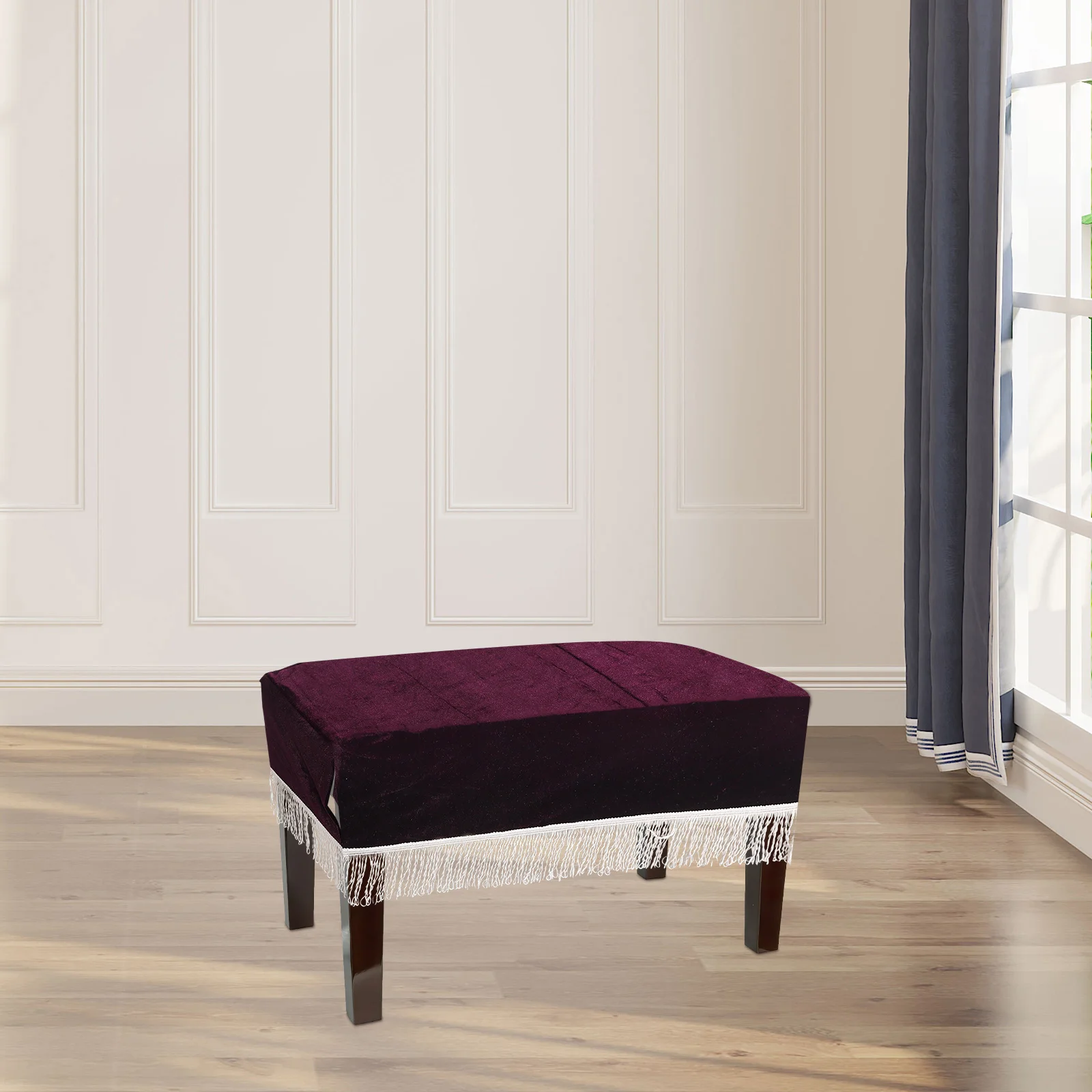 

Piano Stool Cover Decorative Chair Bench Slipcover Single Saddle Bar Protector Cloth