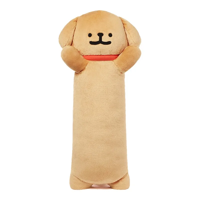 Cute puppy plush doll dorm room pillow soft bed sleeping with legs clipped for girl birthday gift long pillow