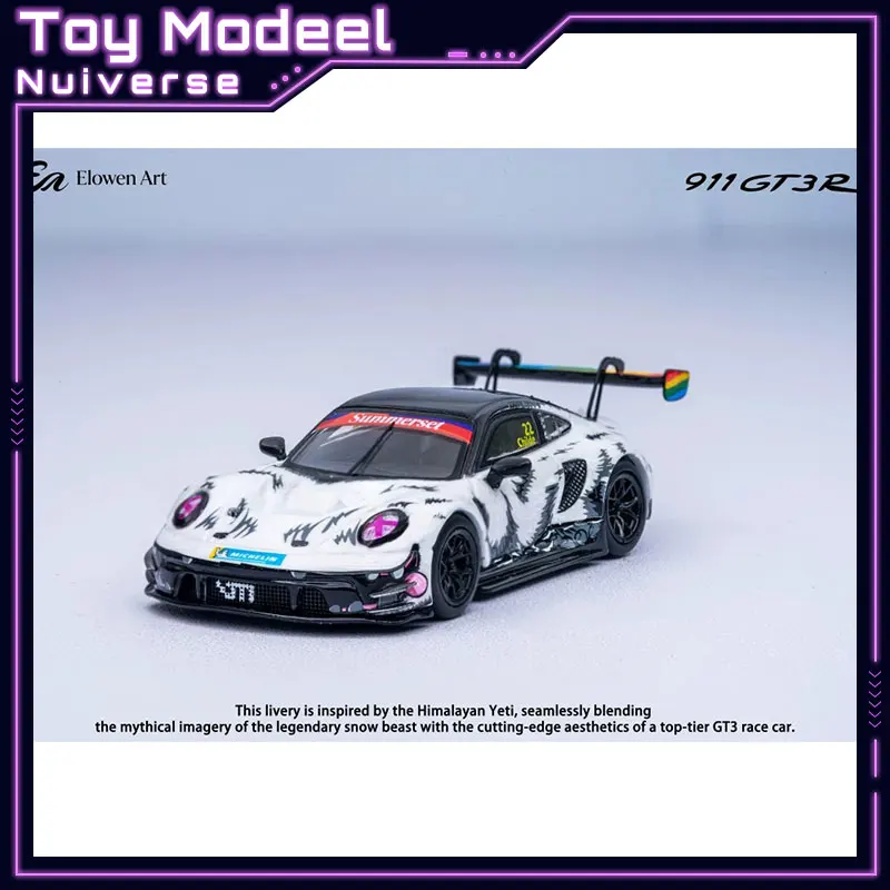 

Elowen Art Porsche 911 GT3 Snow Monster 1 64 Scale Classic Diecast Alloy Car Simulation Model Collectible Ornament Perfect Gift