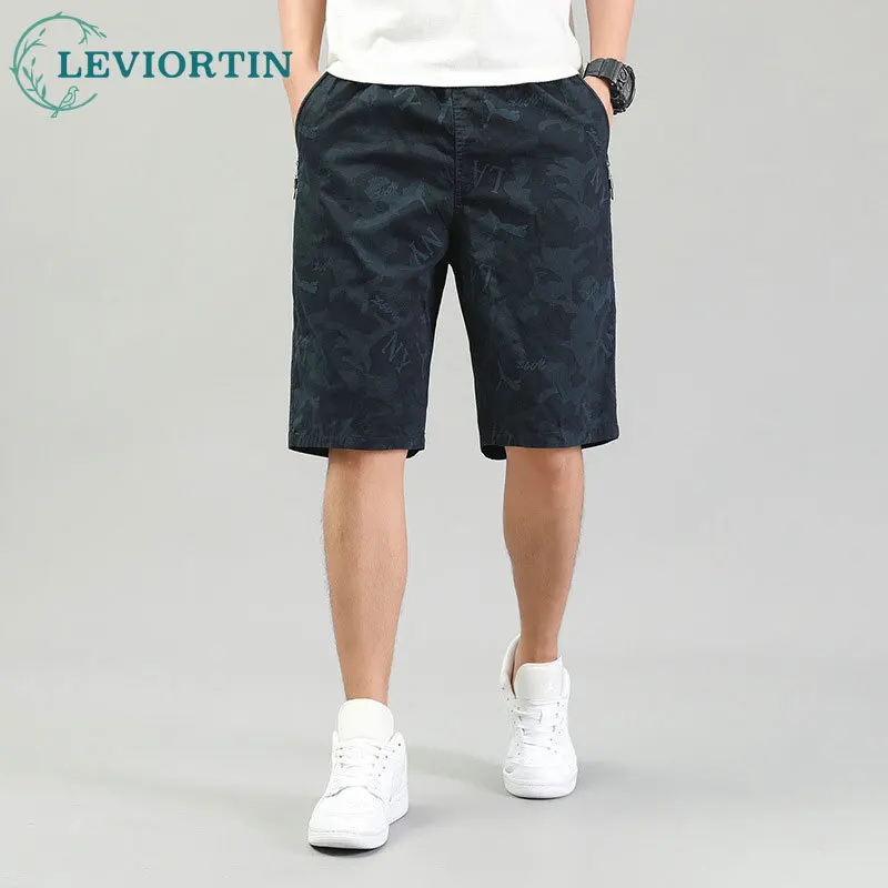 Summer men's Chinese style fashionable brand printed design, loose and casual, simple and versatile, five point beach shorts