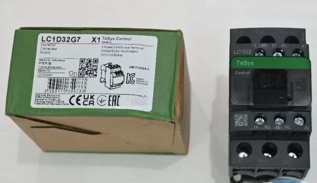 

Brand New Original LC1D32G7 AC electric Contactor 3P 3NO LC1-D32G7 32A 120V AC coil Expedited shipping