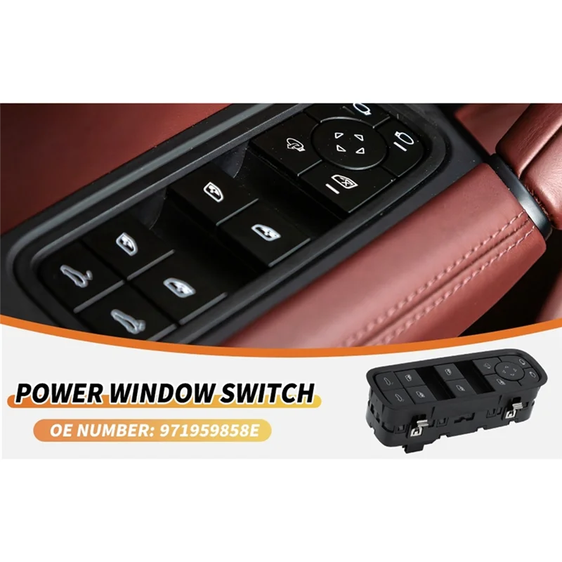 

New High Quality Car Front Left Window Switch Switch Control Button 971959858E 971959858G For Porsche Panamera Cayenne-A54R