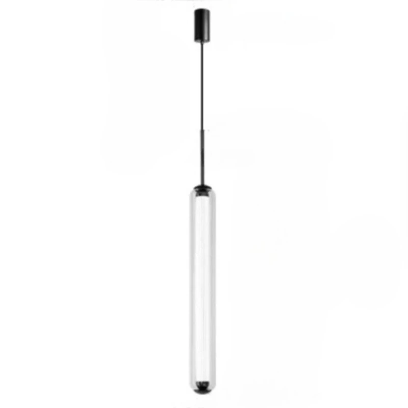 Modern Minimal Creative LED Chandeliers Lamps Long Strip Clear Glass Pendant Lights Home Decor Bedroom Corridor Islands Lighting