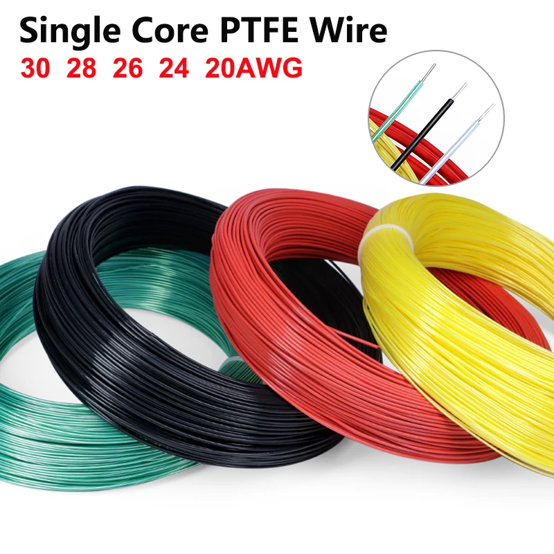 5~50m PTFE Wire Single Core FEP Insulation Silver Plated High Purity OFC Copper Cable HiFi Audio Speaker Headphone Cable