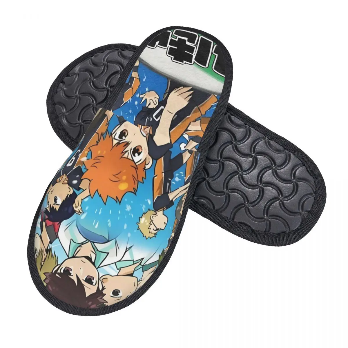 Zapatillas de casa de espuma viscoelástica suaves y emocionantes h-haikyuues personalizadas, zapatillas cómodas y cálidas con suela antideslizante para mujer
