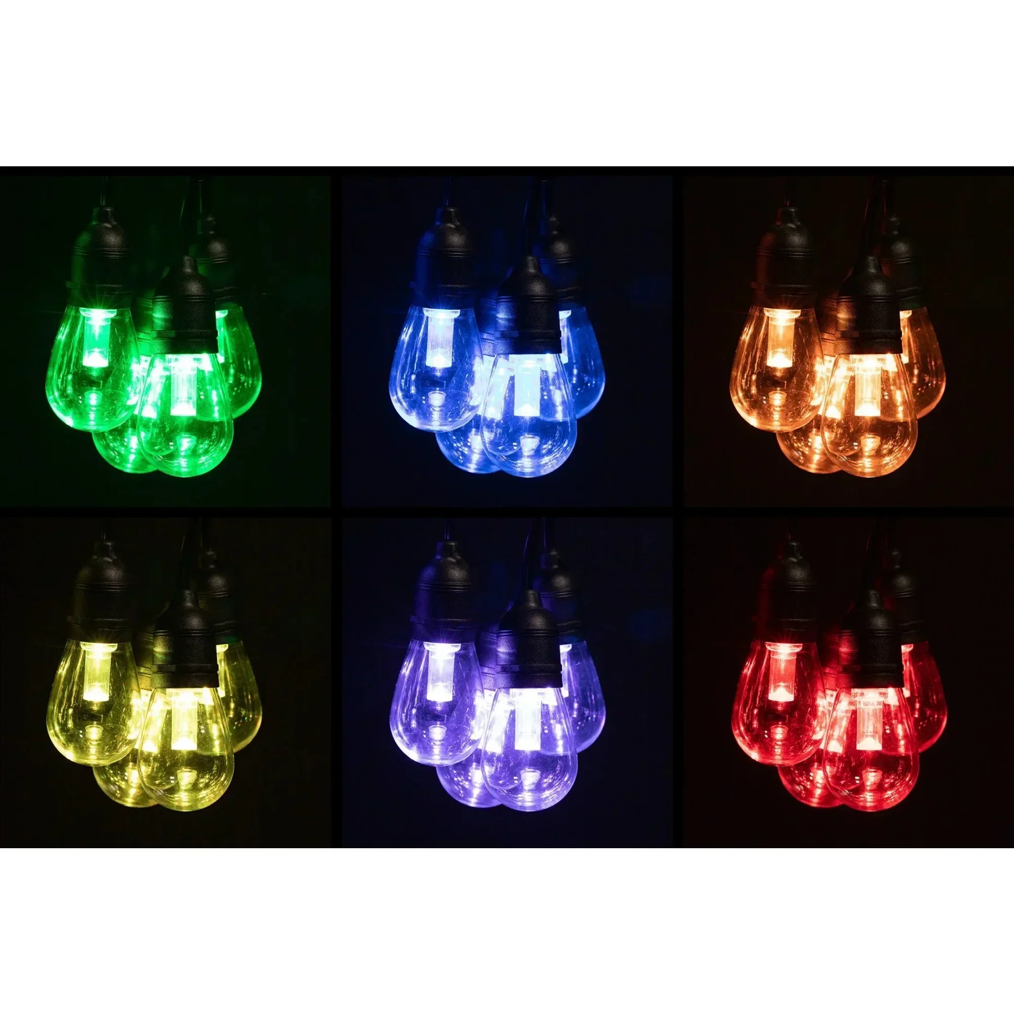 34' Foot Solar Powered Multi-Color Changing String Light (1 Pack)