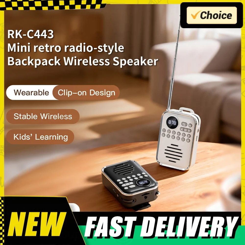 Wireless Portable Radio with 400mAh Rechargeable Battery Multi-Mode Playback for Radio Opera Stories Listening Comprehension