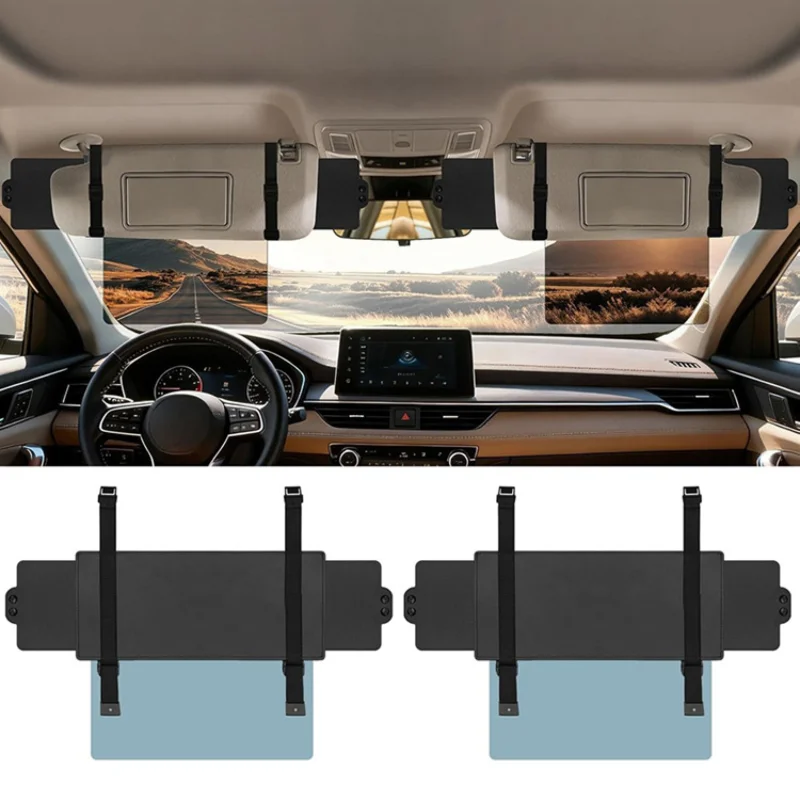 Car Sun Visor Extender for Auto, Adjustable Anti Glare Polarized Sun Blocker UV Block Universal Visor Extension Truck SUV