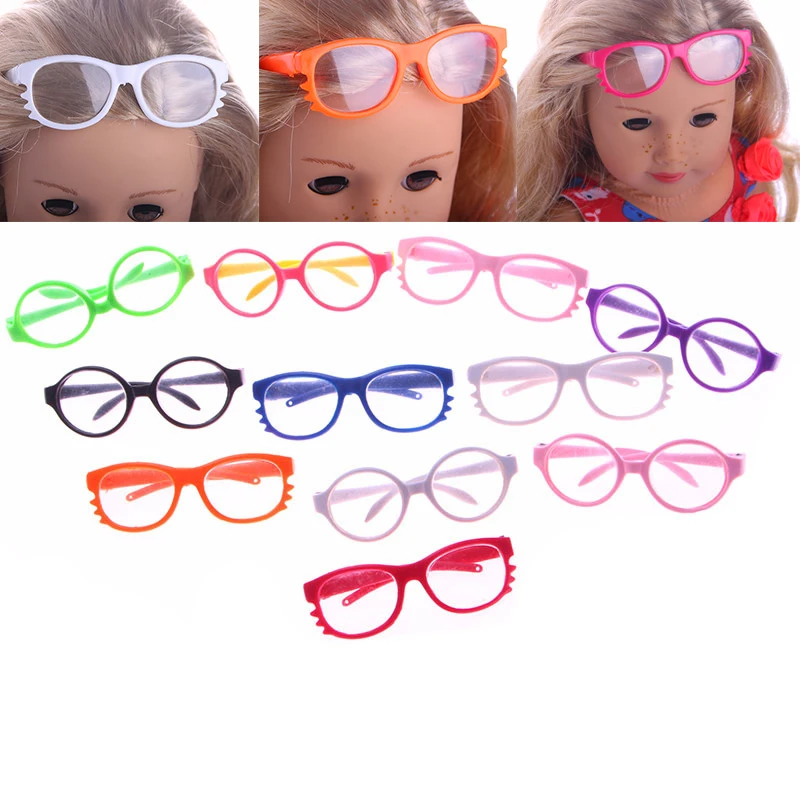 1pcs Doll Accessories Round Frame Eyewear Miniature Colorful Eyeglasses Spectacles Fit 18 Inch American Doll&43Cm Born Doll Baby