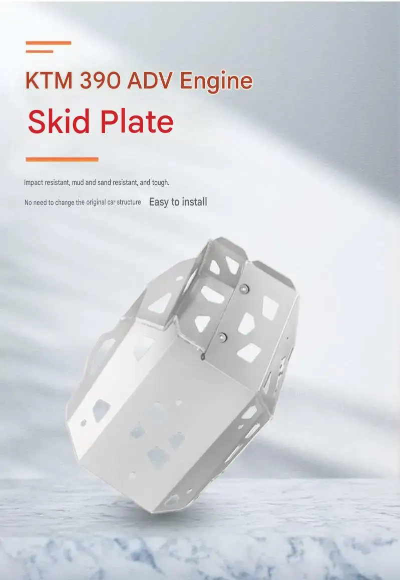 FOR KTM 390 ADV Engine Base Plate Integrated Aluminum Alloy High R Rigidity Impact Resistance Hollow Air Ducts Heat Dissipation