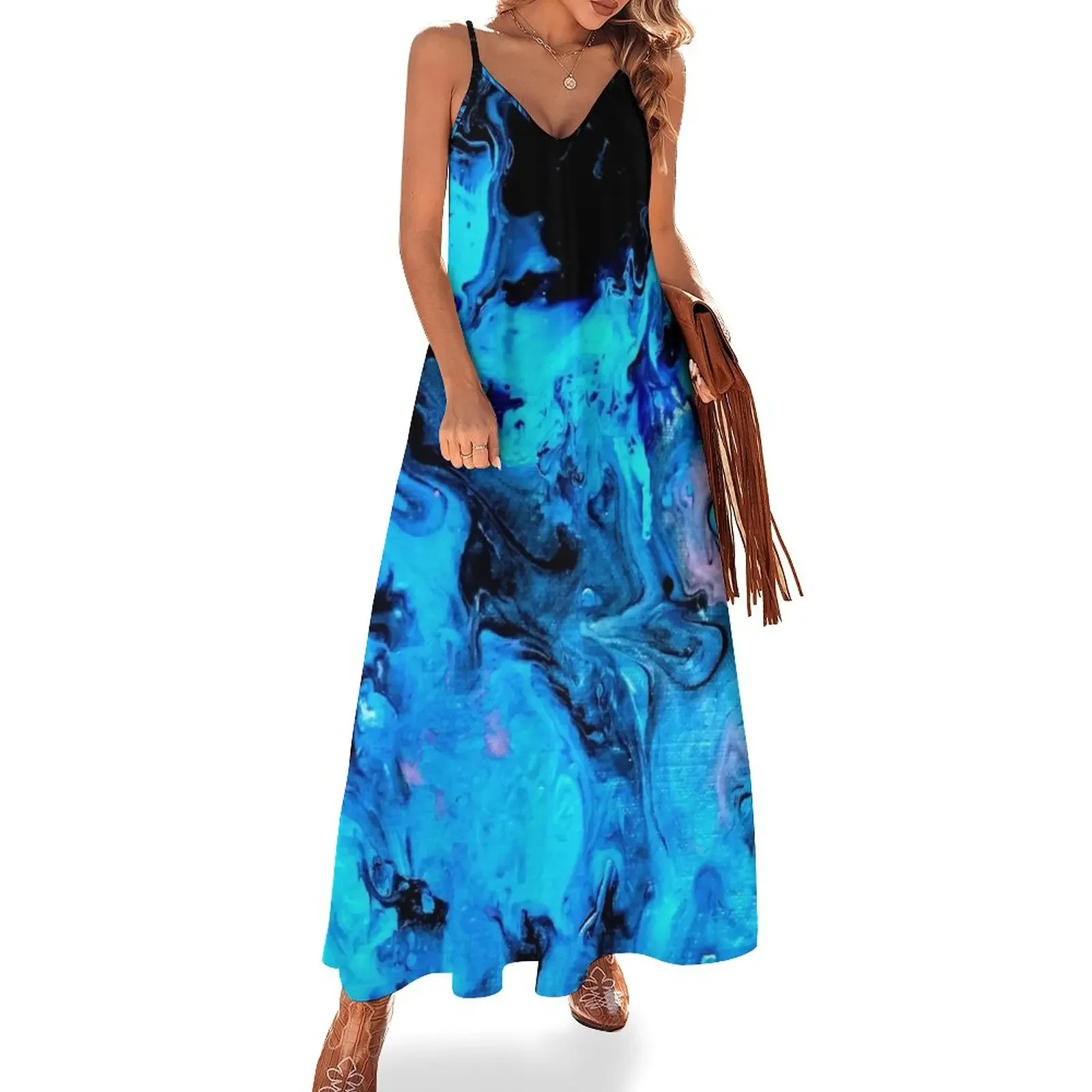 

Blue Galatic Sleeveless Dress Dresses summer dress womens 2024