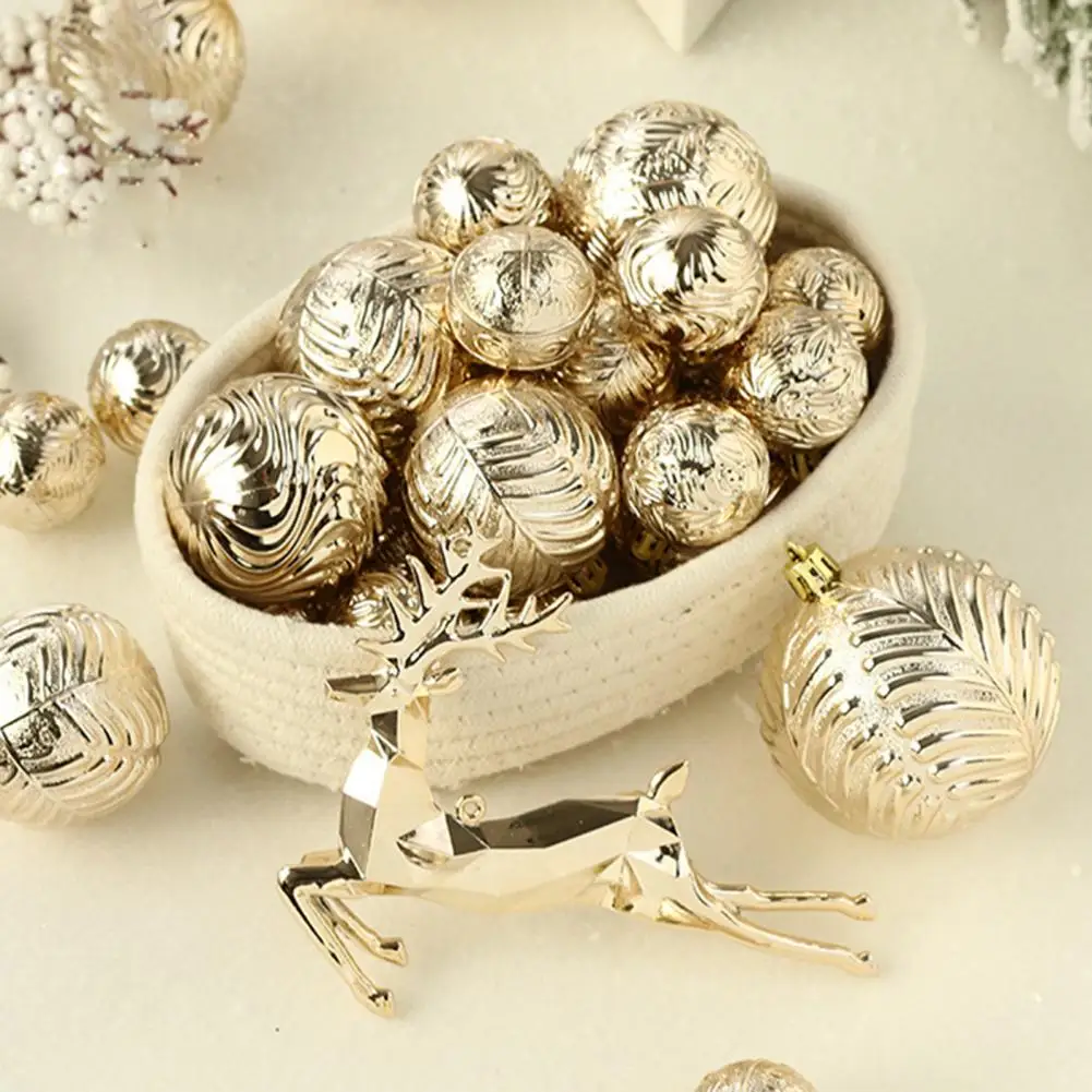 

Christmas Balls Party Wedding Ornaments Shatterproof Champaign Golden Christmas Ornaments Set for Tree Home Decor for Holiday