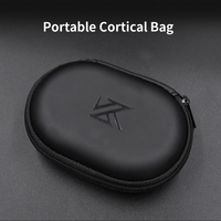 PU Leather Headphone Bags Accessories Universal Wired Earbuds Case Portable Square Shaped for BA10 AS10 ES4 KZ CAA iPhone Huawei