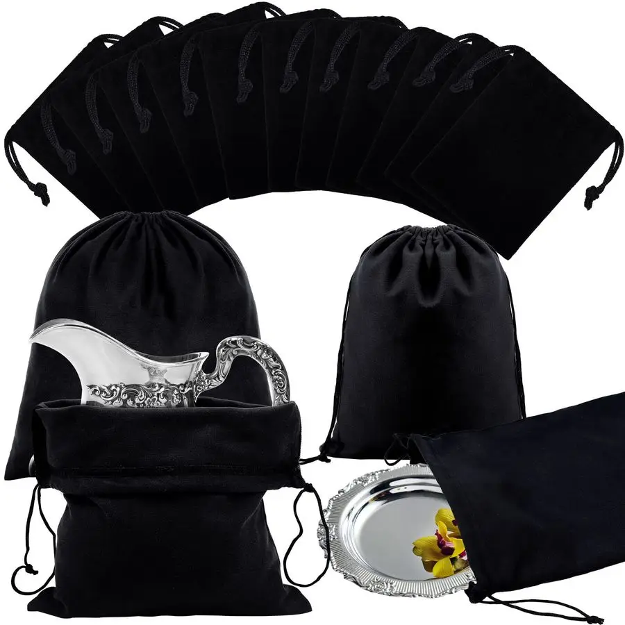 

8 шт. серебряные пакеты для хранения, не тускнеющие пакеты для хранения, 18 x 18, 9 x 11,8, серебряная защита для ювелирных изделий, столовая защита