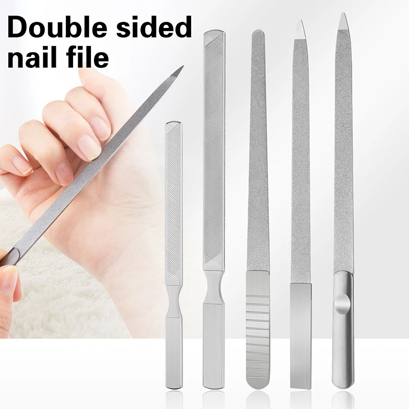 Professional Nail File Stainless Steel Polishing Block Sanding For Nail Manicure Supplies Tools Art Beauty Finger Toe Care Tool.