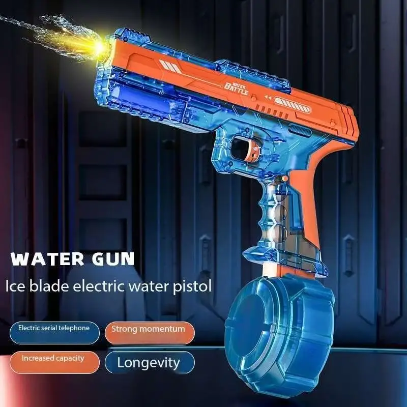 New Summer Outdoor Beach Toy Water Guns Electric For Adults Powerful Squirt Automatic Water Suction Water Blasters For Kids Gift